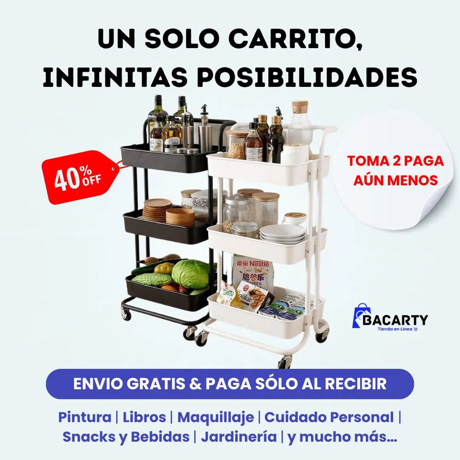 Carrito Organizador de Hobby Con Ruedas