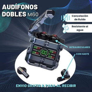 Audífonos Dobles M60 - Dos en Uno